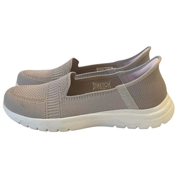 New Skechers Taupe Slip-ins On-the-GO Flex Camellia Comfy Sneakers - Picture 4 of 12